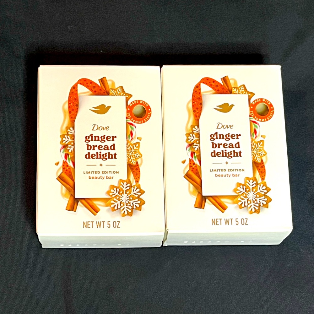 Dove Beauty 2024 Limited Edition Holiday  Bar Soap- Gingerbread Delight 2 Bars‎
